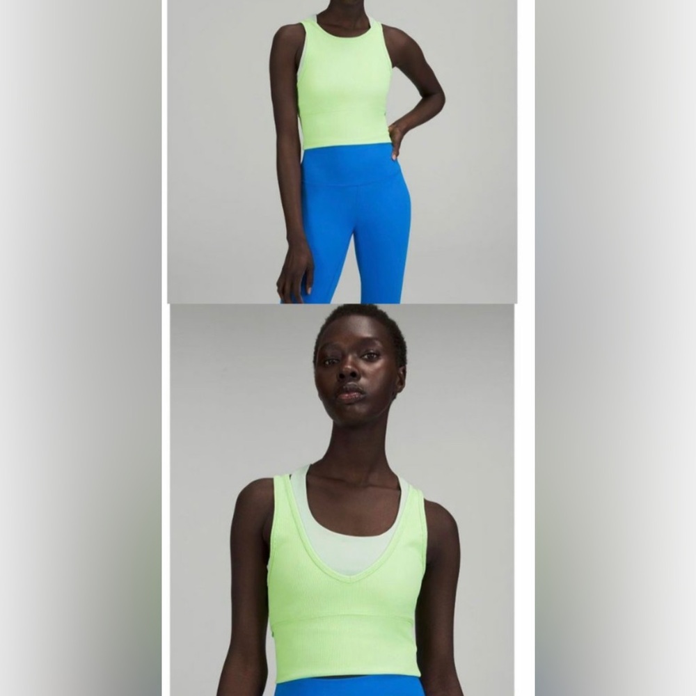 lululemon scream green pivot tank